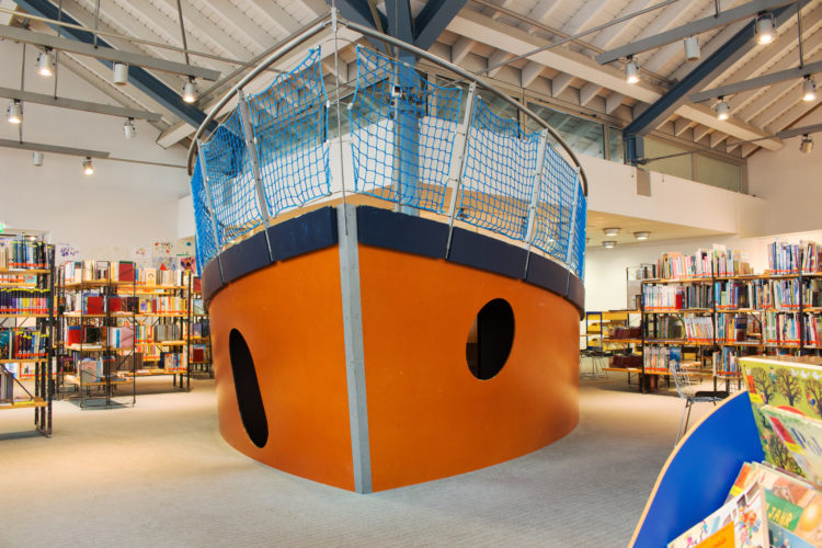 Das Büchereischiff Hoppetosse - nach wie vor ein großer Anziehungspunkt für Kinder